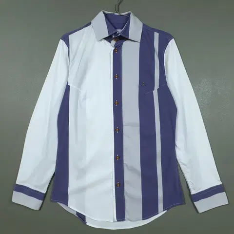 S) 비비안웨스트우드 멀티컬러 오브 로고 스트라이프 셔츠 긴팔 남방