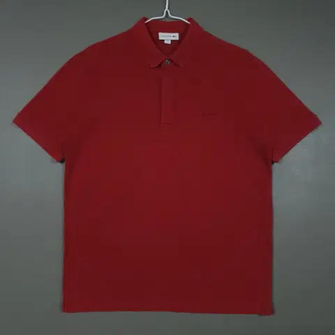 라코스테 신형 프렌치 레귤러핏 히든 플라켓 반팔 카라티 폴로 셔츠 버건디