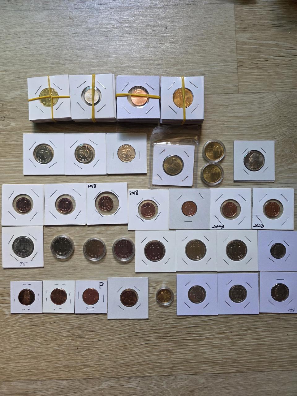 각종 미사용 주화 62점 일괄