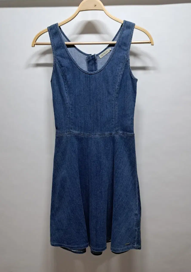 (S) CK 캘빈클라인 스판 데님 원피스