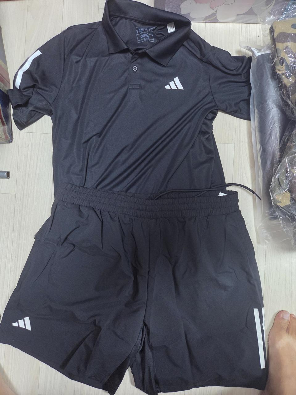 아디다스 정품 반바지 셋업 블랙 바지 105,상의 95사이즈
