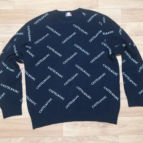 까스텔바작 정품 블랙 라운드넥 니트 105-110 추동복 이미지참조 구제