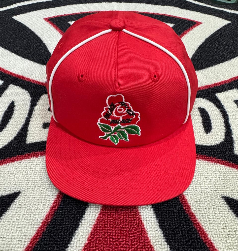 팔라스 잉글리쉬 로즈 5패널 레드 캡 SS22