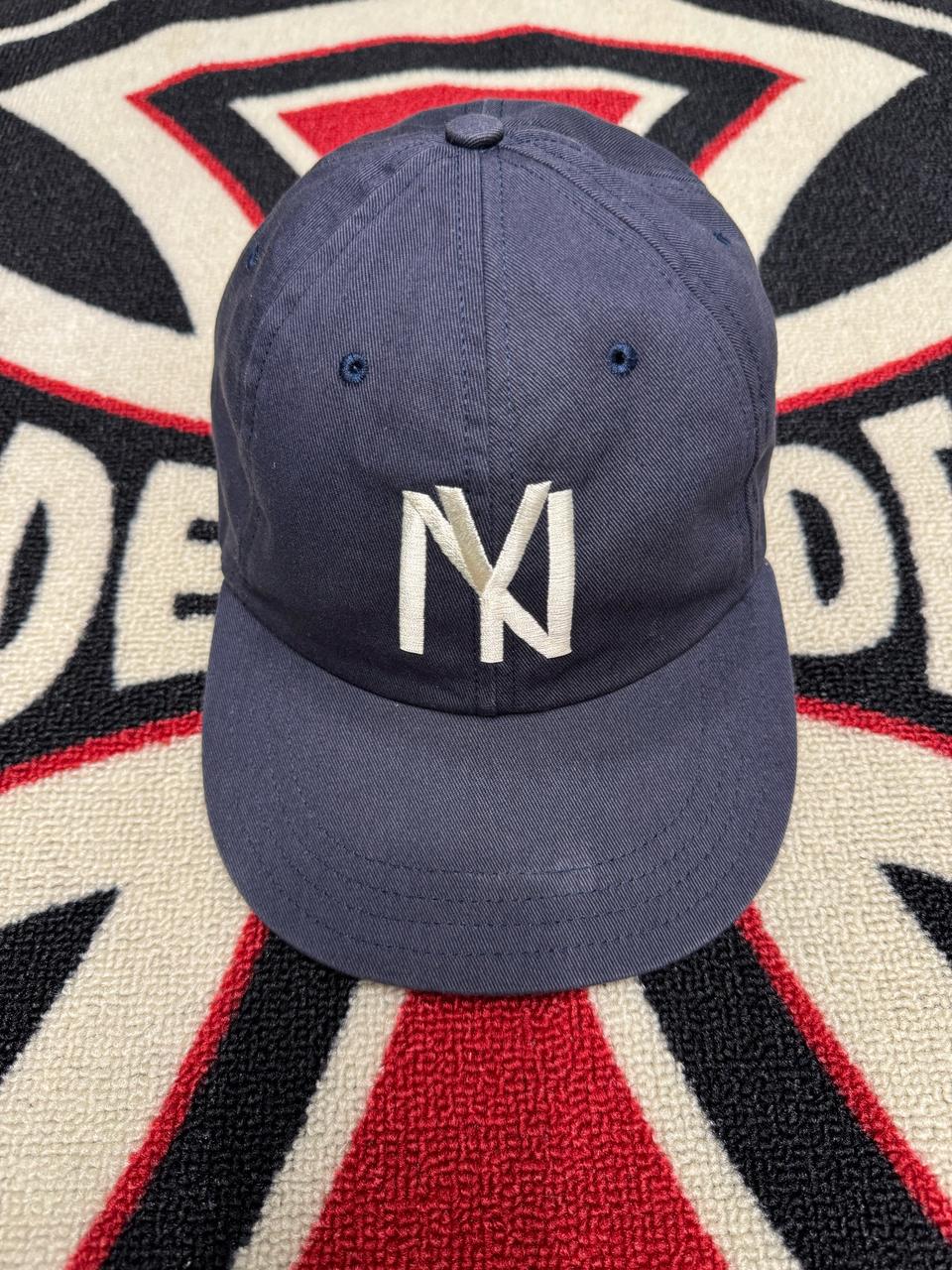쿠퍼스타운 네이비 남색 뉴욕 로고 일본 재팬 캡 일자 챙 스트랩 백