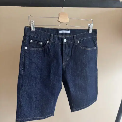 리얼 생지데님 반바지 베이직 청반바지