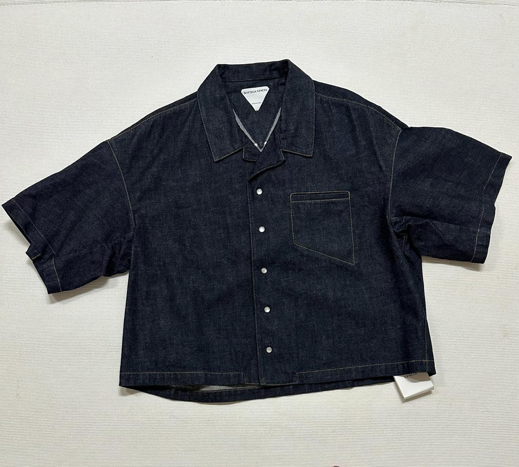 보테가베네타 딥 인디고 데님 숏 슬리브 셔츠 (새상품)