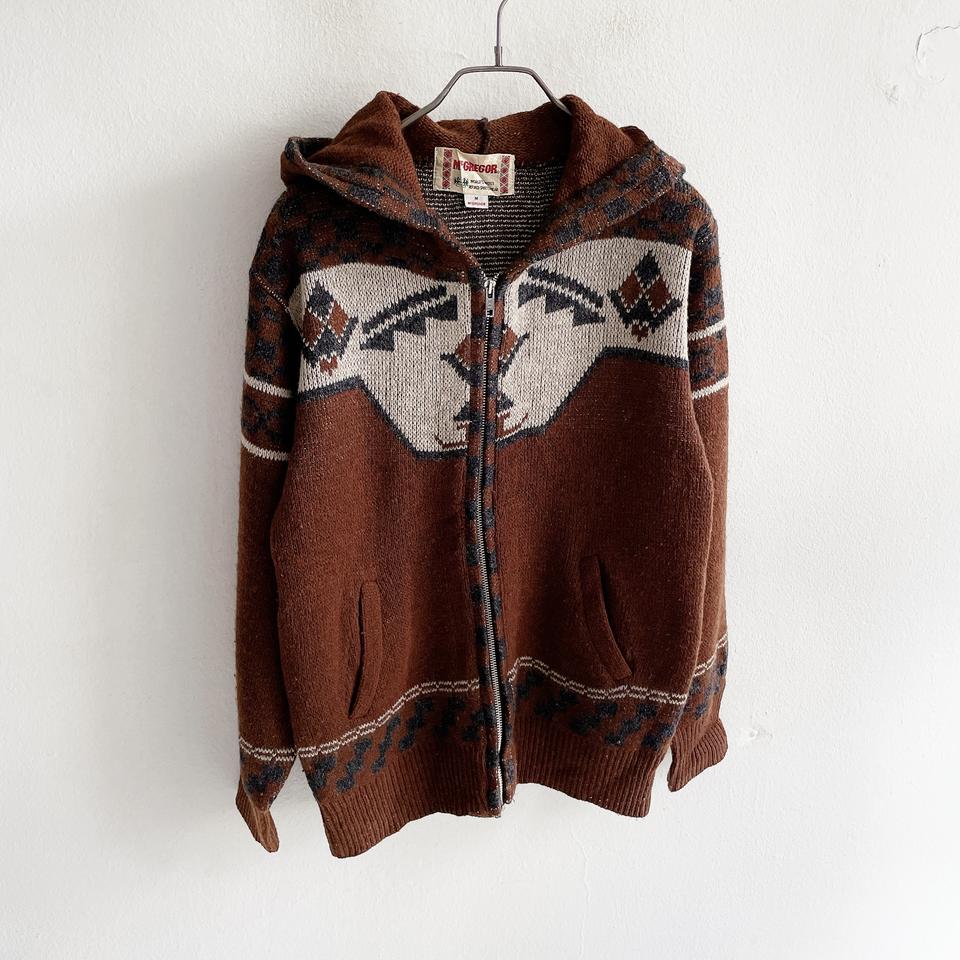 남성M) 맥그리거 후드 니트집업