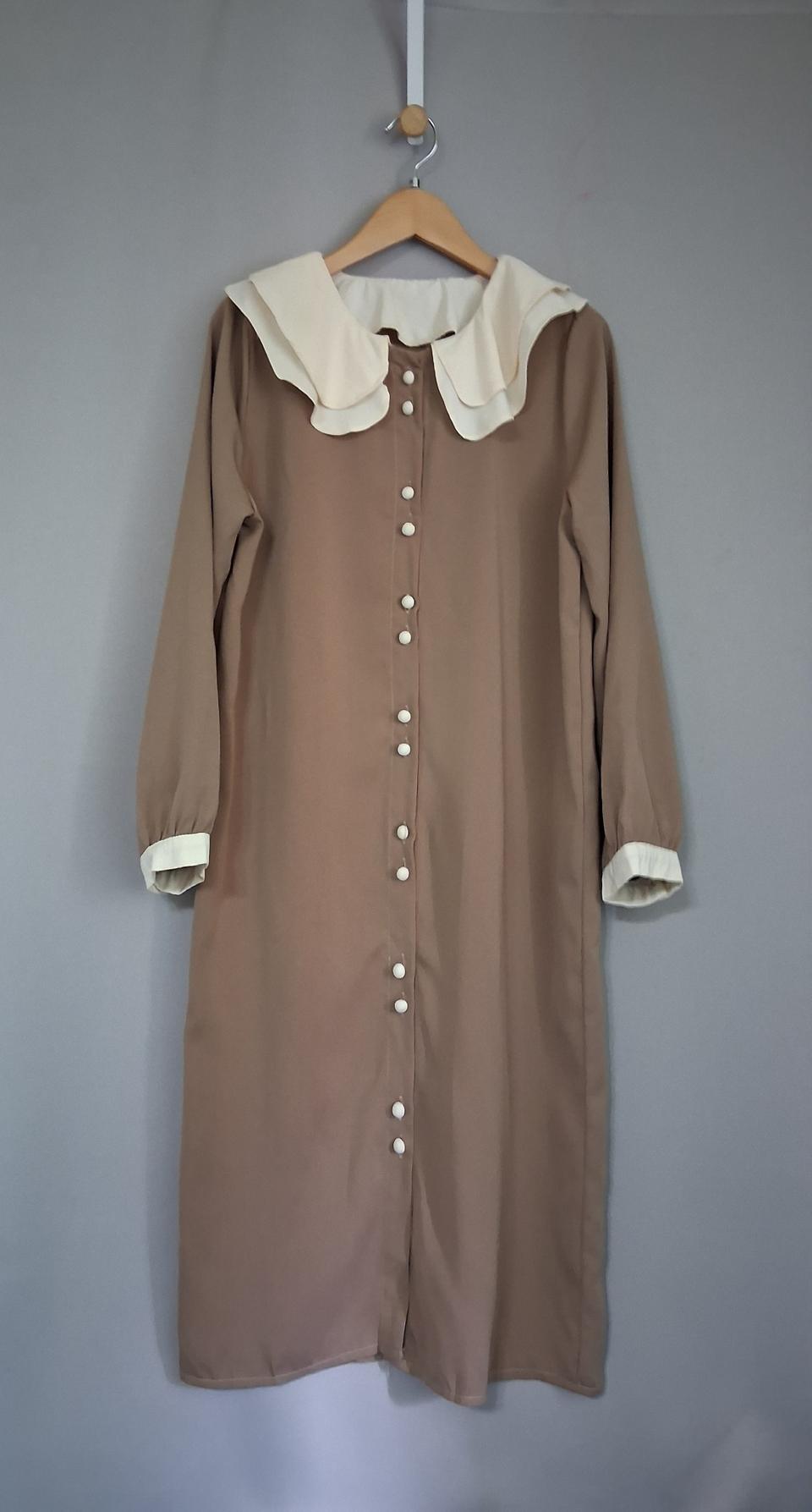 ♥더블카라원피스 배색원피스 맘룩원피스 하객룩원피스