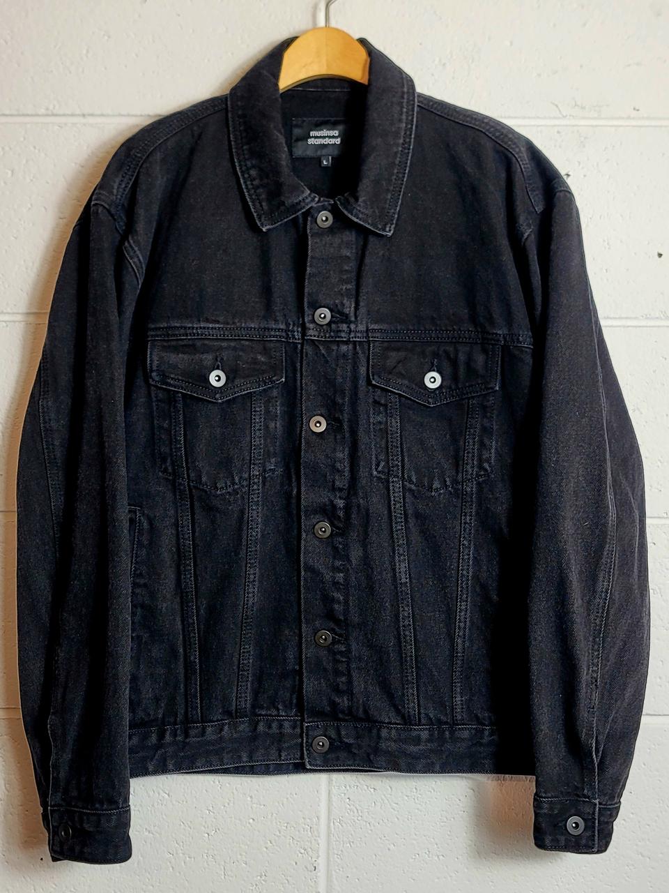 무신사스탠다드 릴렉스드 블랙데님 트러커자켓 판매