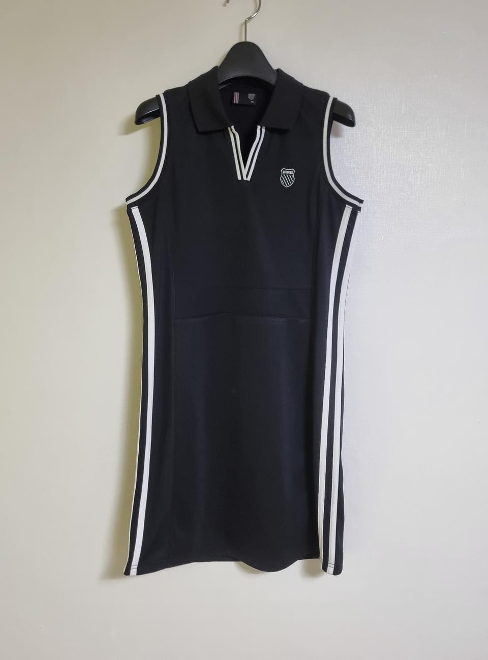 여성 55 | K-SWISS 블랙 민소매 테니스 원피스