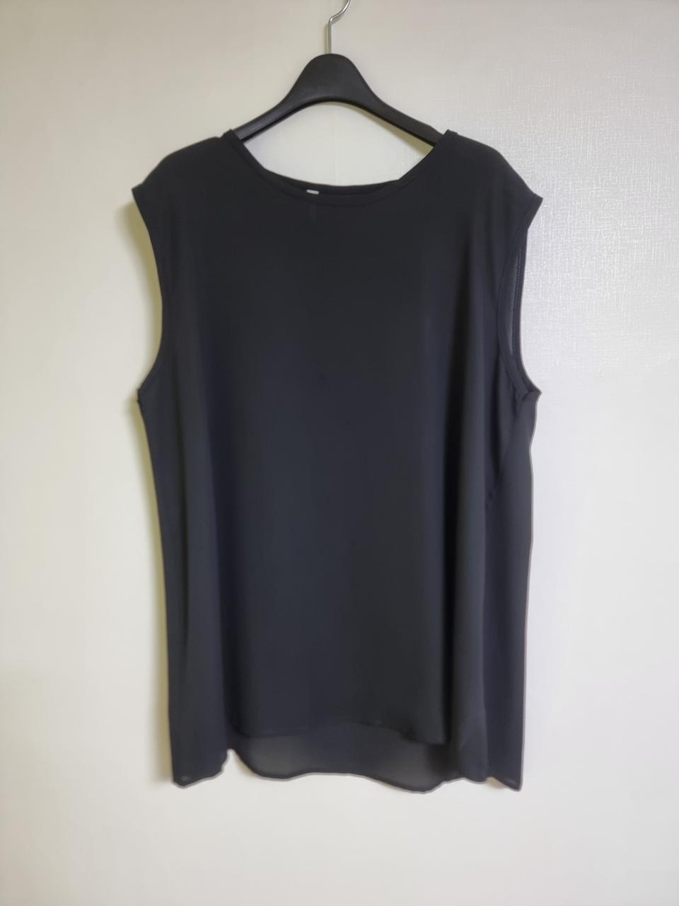 여성 66~77 | CARET 블랙 민소매 쉬폰 블라우스 FREE