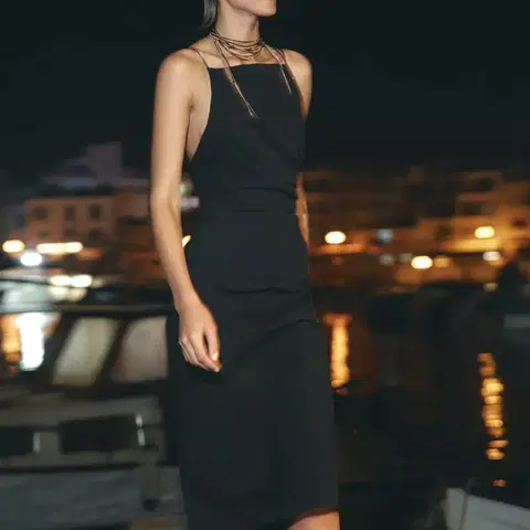 zara 자라 드레이프 미디 원피스 ZW 컬렉션 새상품