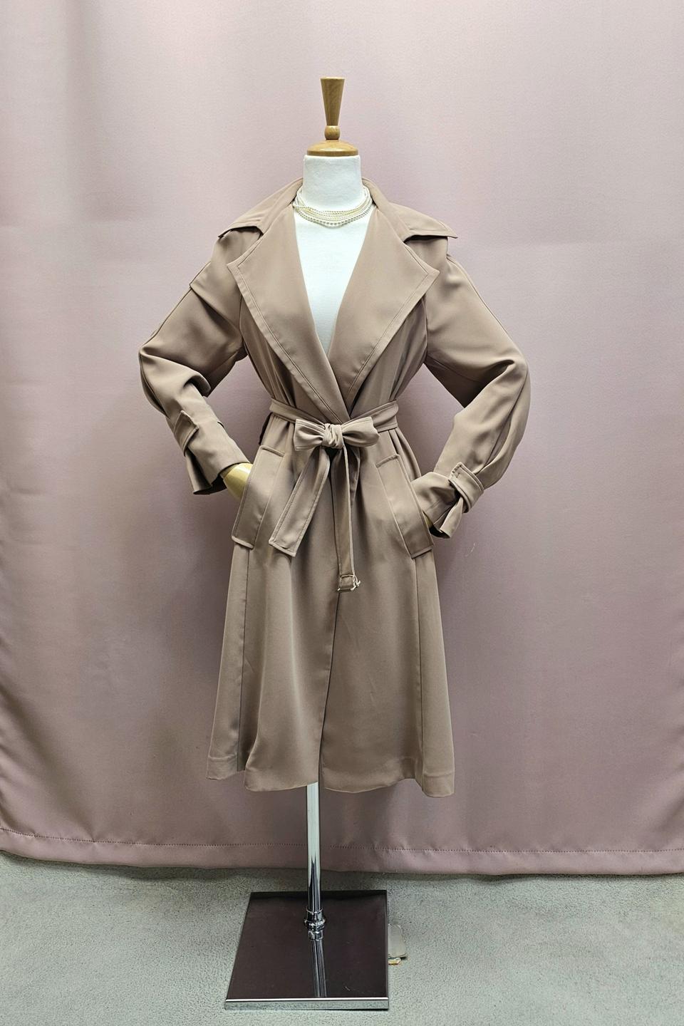 에스쏠레지아 트렌치코트 제천벨트 세트