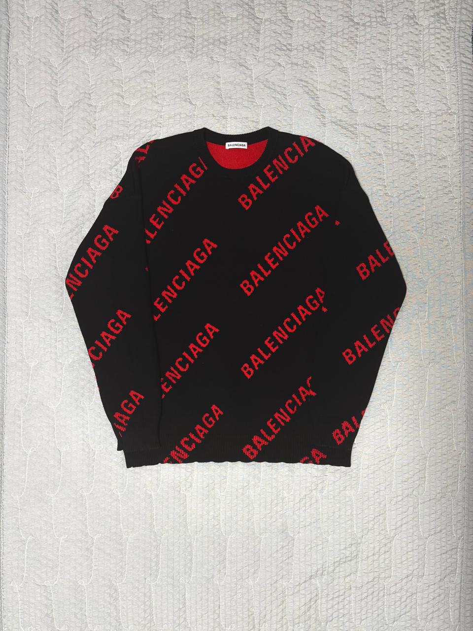 발렌시아가 멀티로고 니트