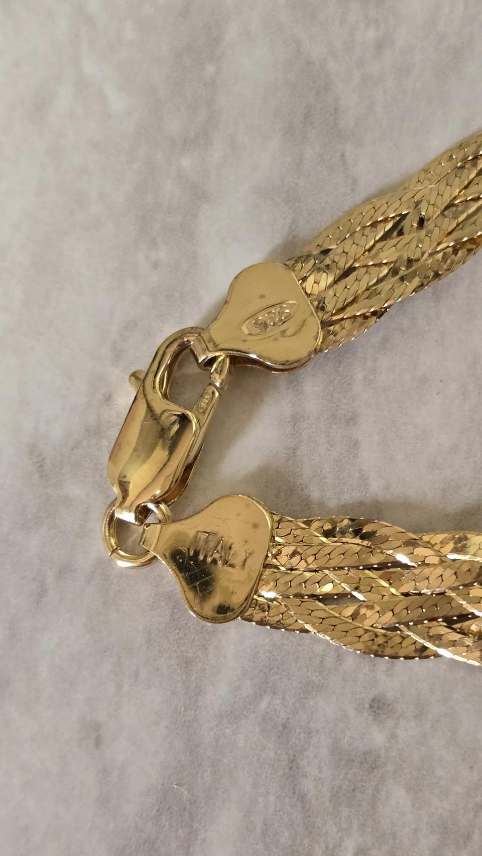 이태리 은50cm 목걸이92.5% 순금입힌 도금