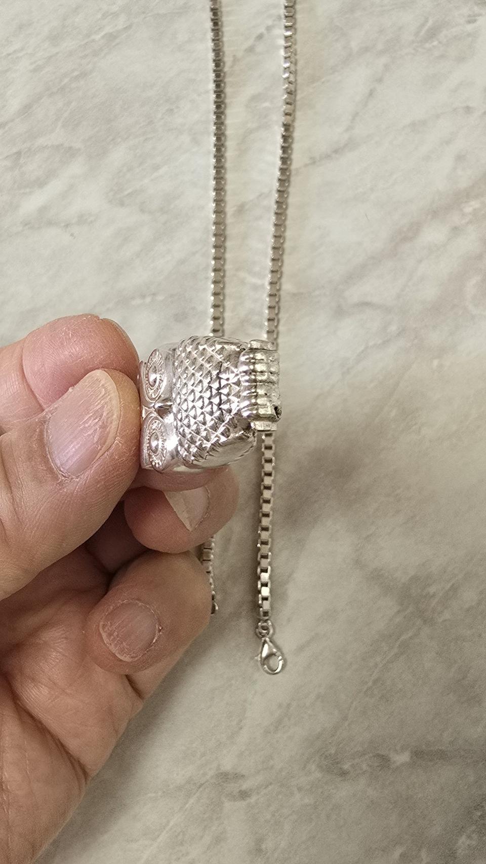 은92.5% 행운의부엉이 50cm팬던트와목걸이