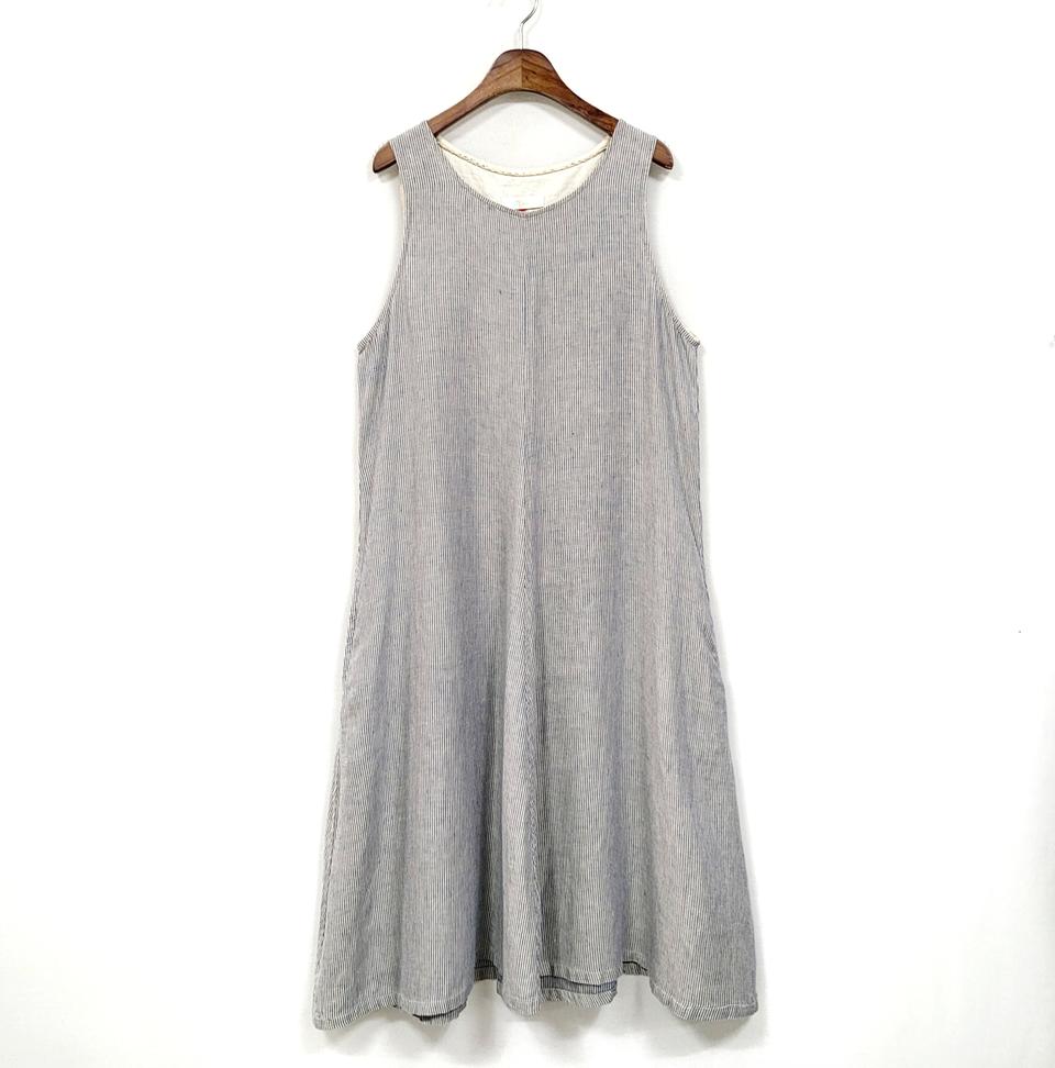 이새 린넨 스트라이프 원피스