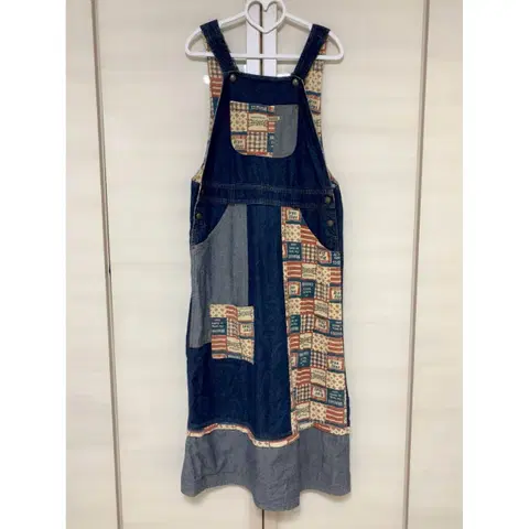 Branshes 일본 빈티지 데님 멜빵 하구미 오버롤 원피스