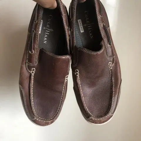 콜한 브라운 보트 슈즈 로퍼 7m 245-250