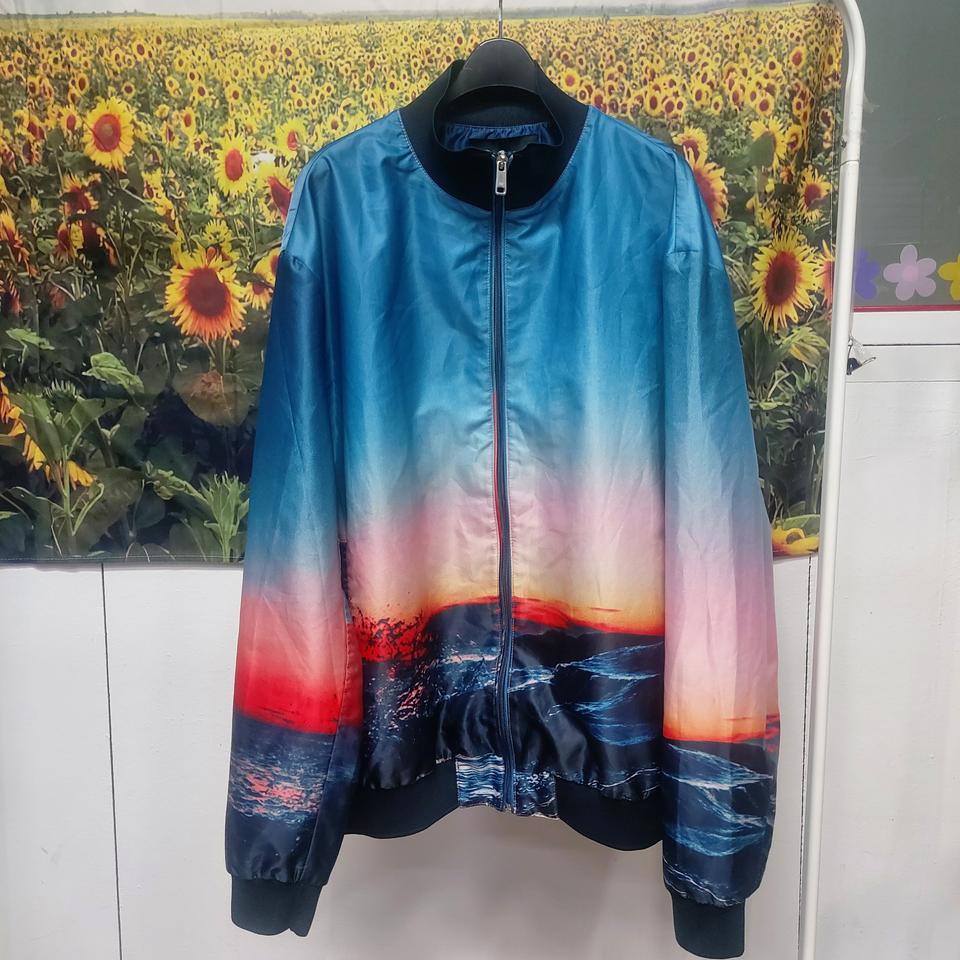 자라 노을 바람막이 블루종 남성100 6c14