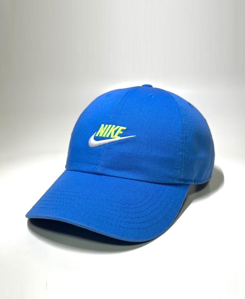NIKE 나이키 빈티지 헤리티지86 스카이블루/형광노랑 볼캡 모자 운동