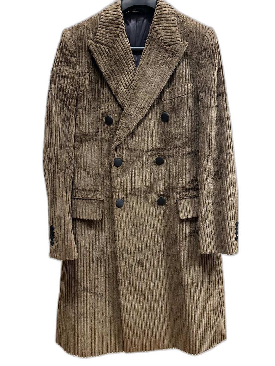 돌체앤가바나 코듀로이 더블 브레스트 롱코트 50사이즈(새상품)