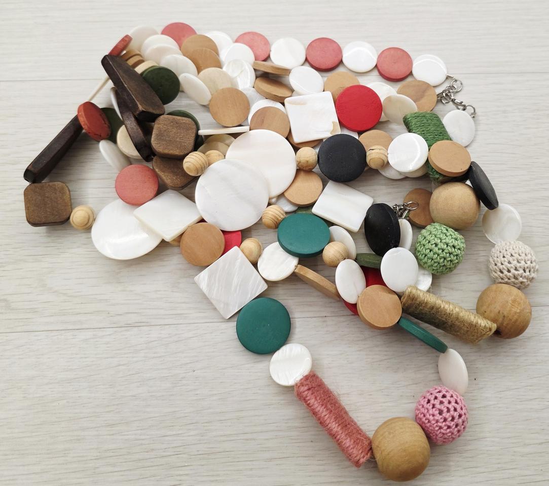 목각 자개목걸이 3개 일괄