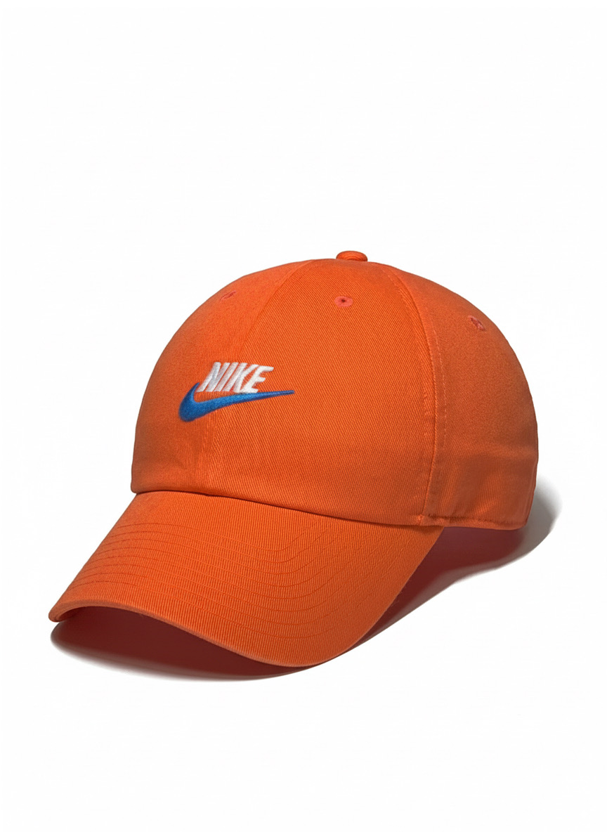 나이키 새제품 초레어 헤리티지86 오렌지 피치/블루 볼캡 모자 운동 헬스