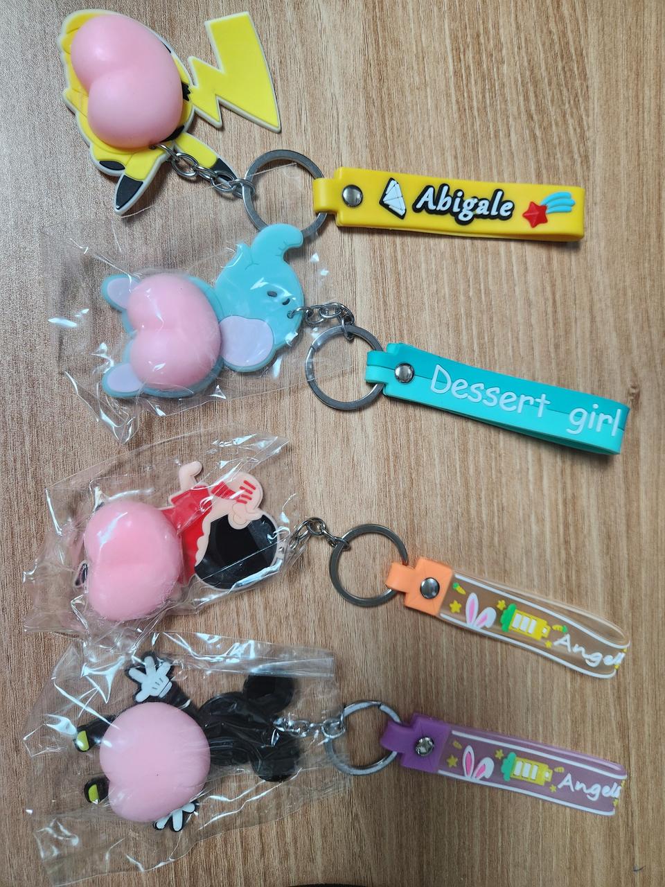 캐릭터 엉덩이 키링 모음 말랑말랑 동물궁뎅이 짱구 미키 코끼리 피카츄