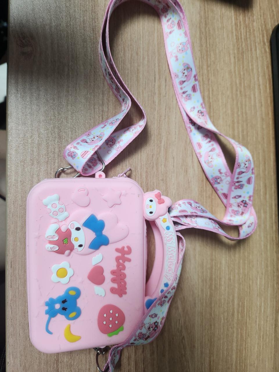 마이멜로디 캐릭터 실리콘 미니 크로스백 가방 마이멜로디 시나모롤 산리오