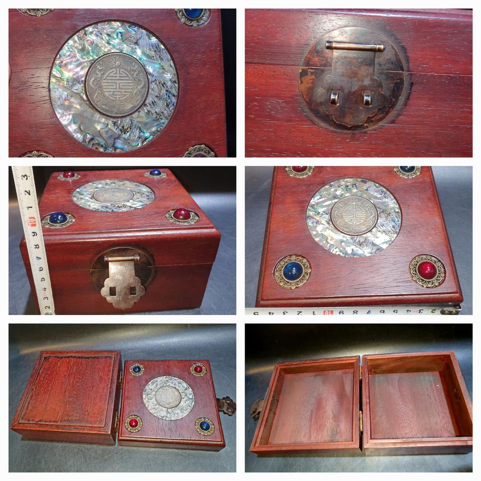 주화 보석장식 나무함