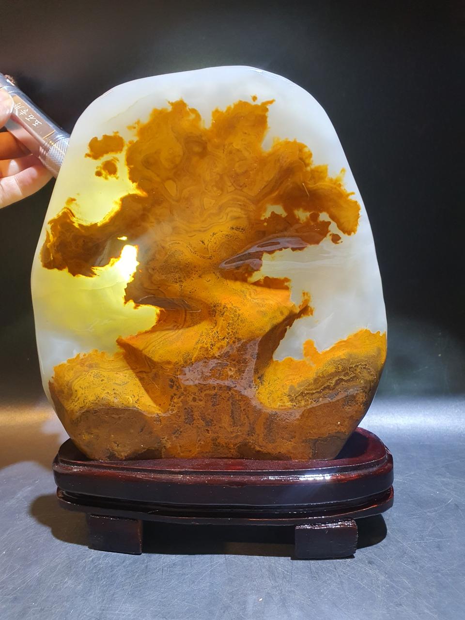 천연 문양 옥석