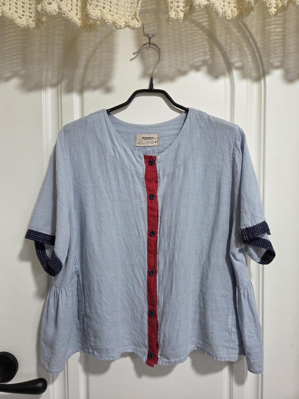 Shamale 면린넨 블라우스(프리사이즈)