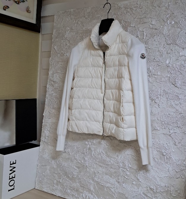 (55~슬림66)몽클레어 패널 트리코트 구스다운패딩