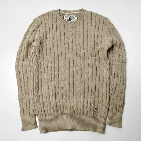 [택포] 티니위니 꽈배기 니트티 베이지 L