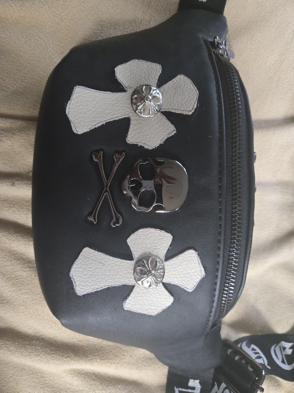 해골 슬링백 바이크백