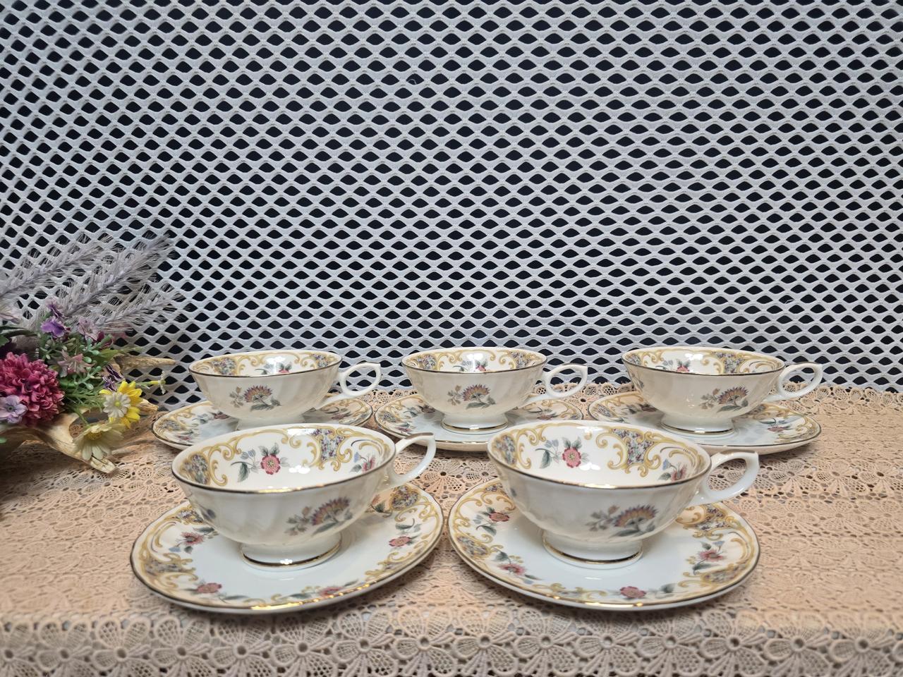 일본 게이또 임페리얼 홍차잔 6조.미사용