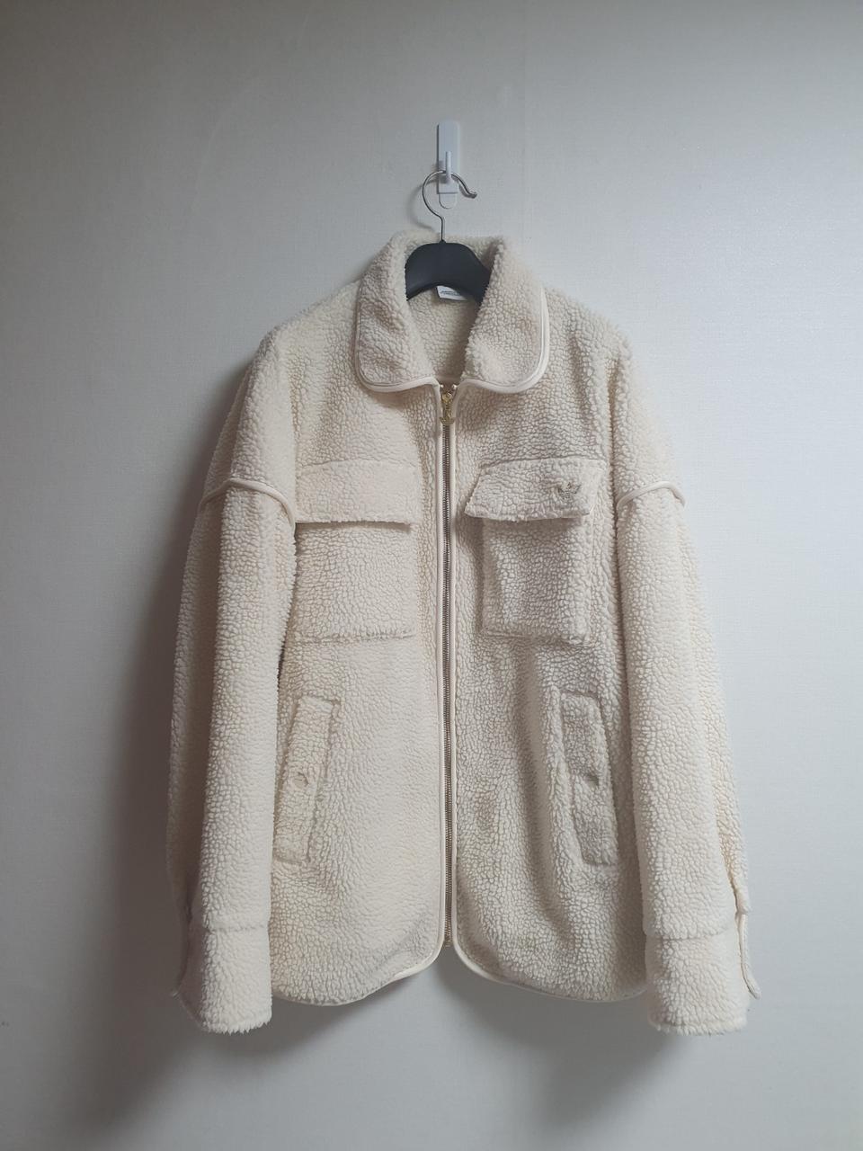 택포가 ok 아디다스 후리스 자켓 파이어버드 플리스 아이보리 90