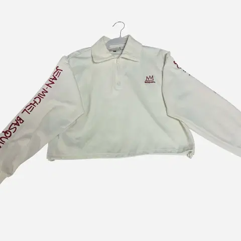 바스키아 Frank Stone 아이보리 긴팔 반집업 티셔츠 (85)