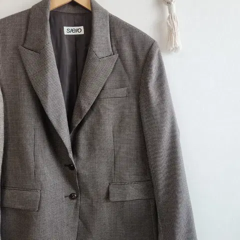 SEO 에스이오 체크 패치워크 자켓