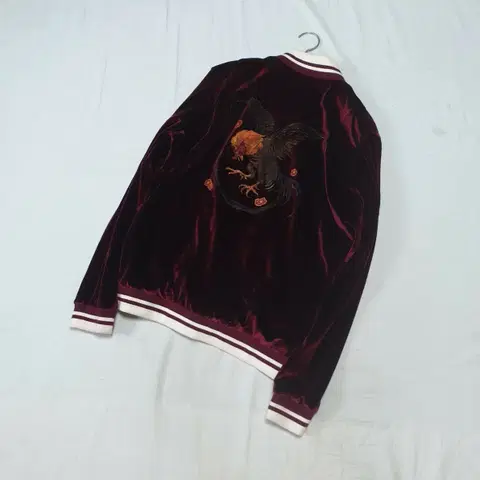 허프 벨벳 스카쟌 집업 자켓