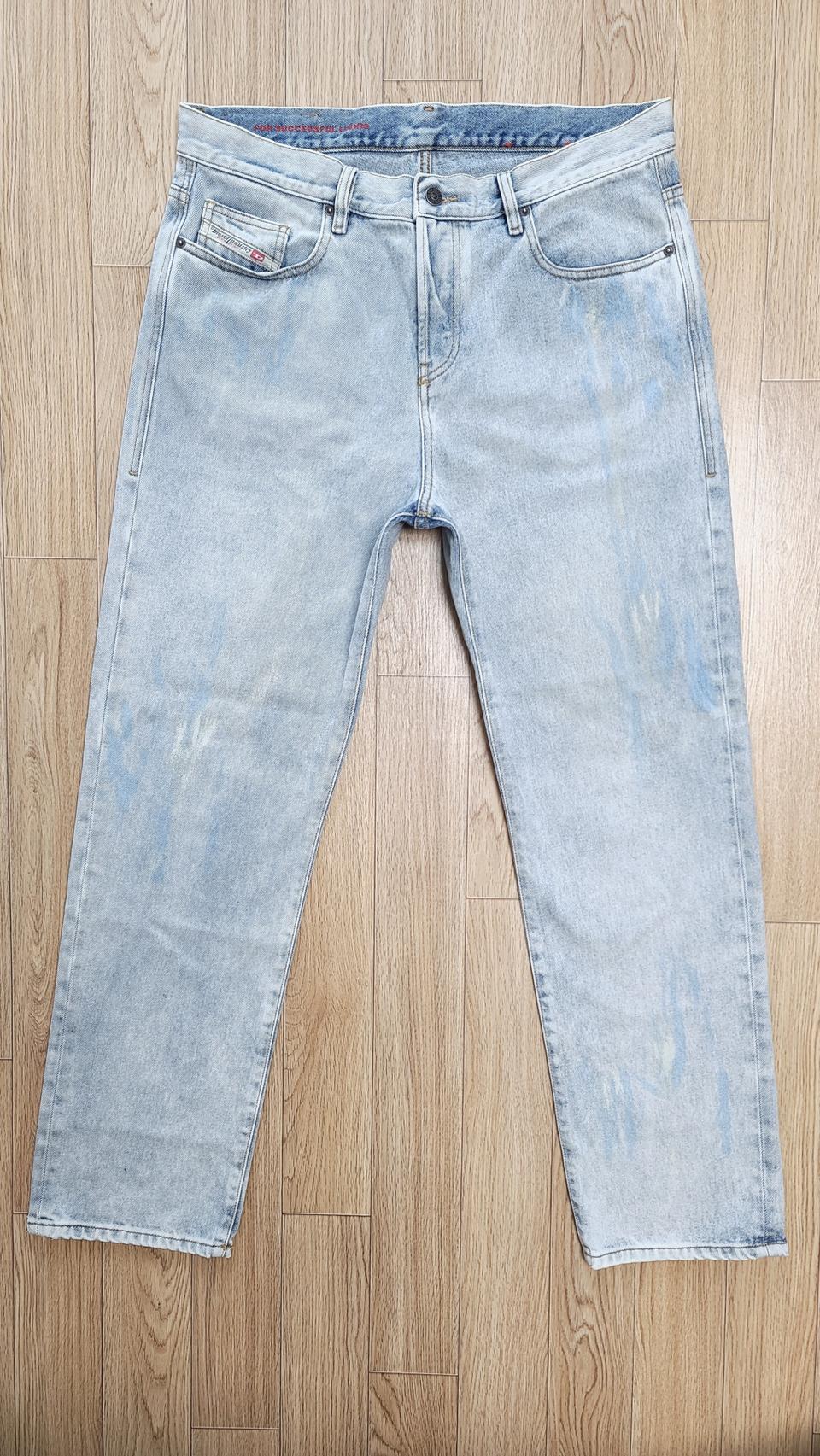 정품 디젤 테이퍼드핏 워시드 청바지 34 35
