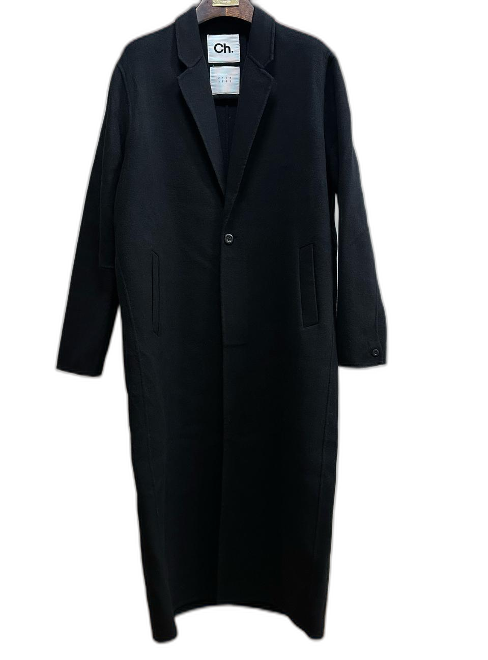 Ch. 남성 핸드메이드 블랙 롱코트 (100사이즈)