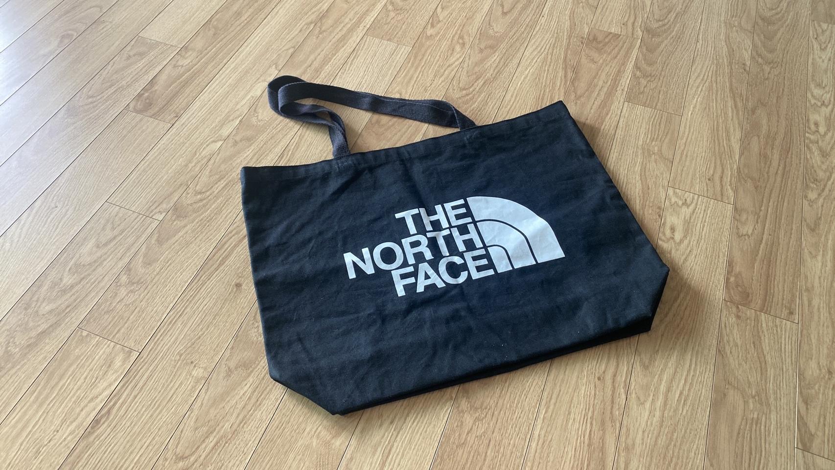 [노스페이스] 검정 로고 에코백 컨버스백