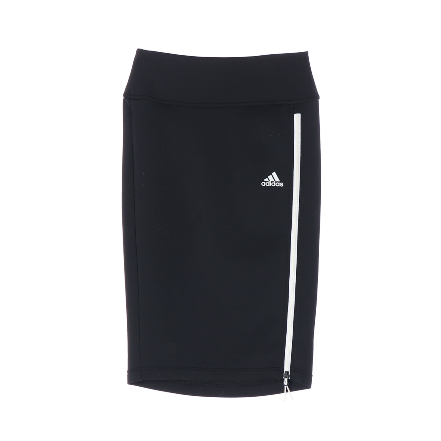 [XS]아디다스 블랙 삼선 집업 슬릿 ZNE 스웨트 스커트 밴딩 치마