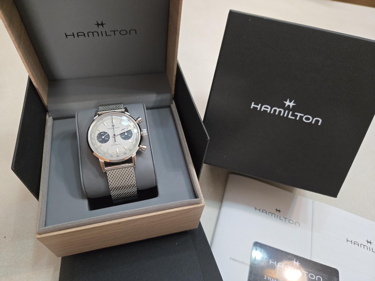 해밀턴 인트라매틱 크로노그래프 메카니컬 아이보리 판매