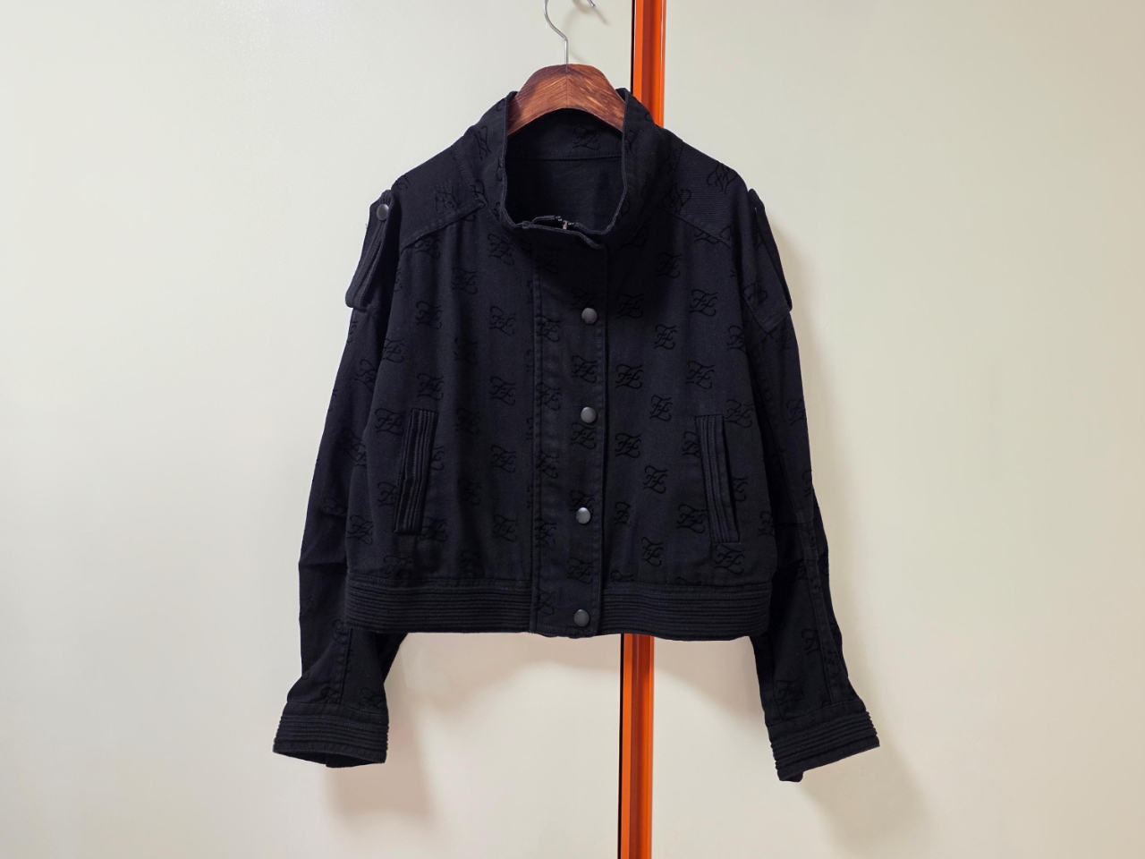 로스분 로고마킹 고급진  워싱자켓 여성 F