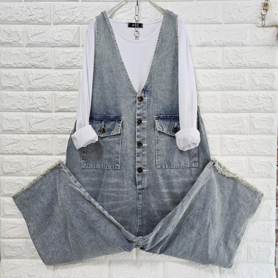 멜빵와이드 점프수트