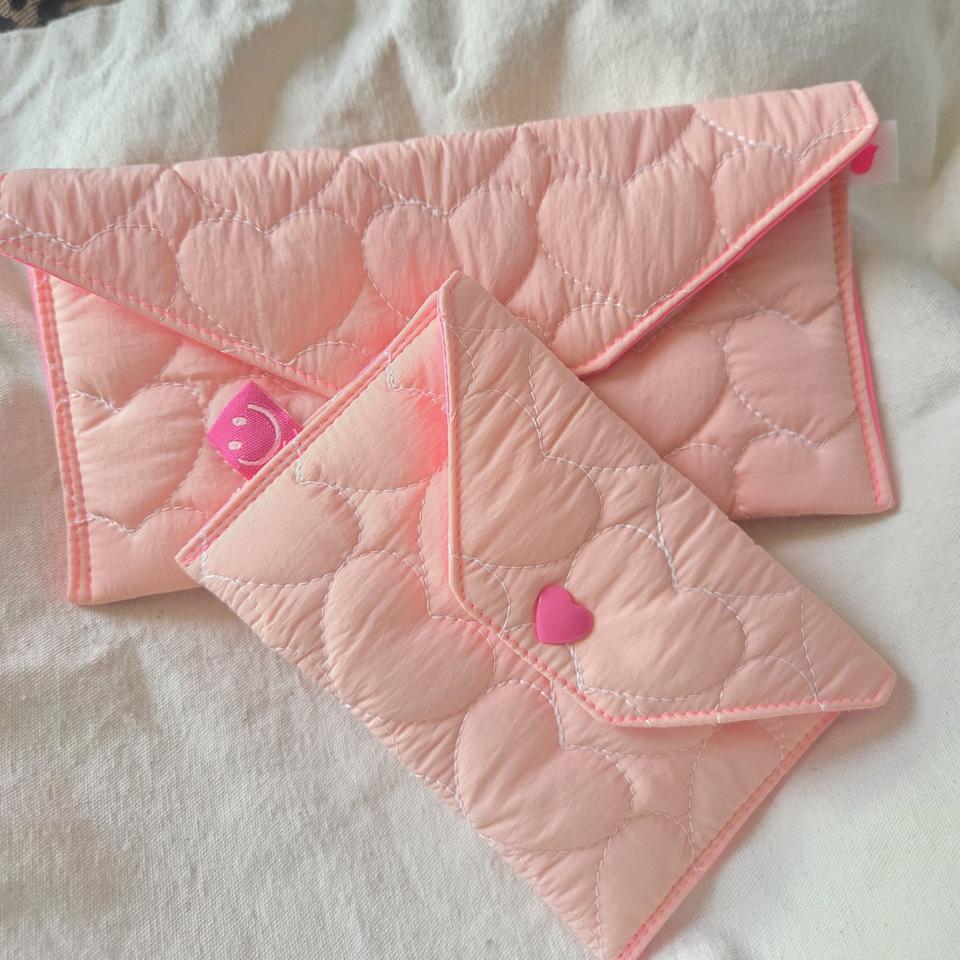 핑크하트누빔 카드지갑 세트