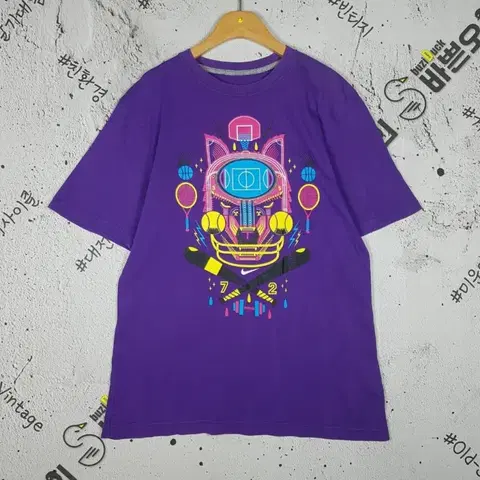 나이키 NIKE 빈티지 레귤러 반팔 티 퍼플 M 1000459